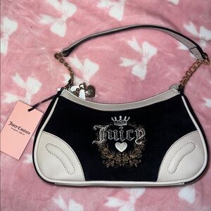 Juicy Couture Black and Cream Handbag